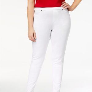 !!~ Bright White Knit Twill Leggings ~!!